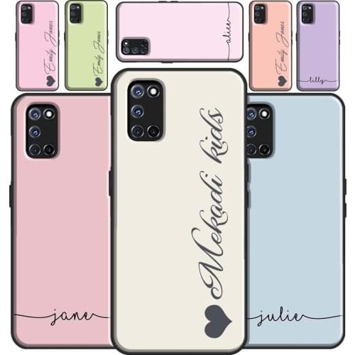 Personalised Custom Name Pastel Tones Case For OPPO A15 A91 A83 A3S A5S A1K A52 A72 A5 A9 A31 A53 2020 Find X3 Pro F5 F7 Cover