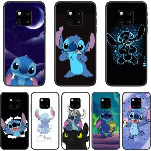 Stitch Phone Case For Huawei mate 30 10 20 40 Lite Smart Z Pro Black Etui 3D Coque Painting Hoesjes case