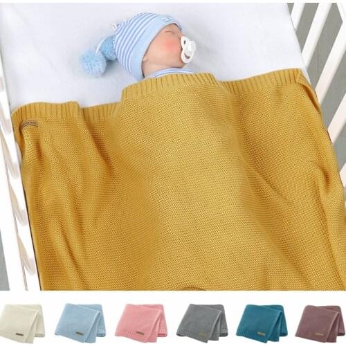 Toddler Kids Blanket Casual Baby Blankets Soft Knitted Newborn Swaddle Wrap Toddler Sofa Crib Quilt Baby Stroller Blanket