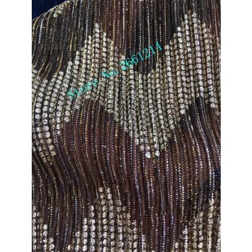 Factory price Nigerian lace fabrics BZL-65711 Guipure Embroidered Mesh Tulle with shinny sequins glitter