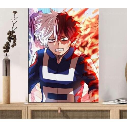 HD Prints Canvas Wall Artwork Painting Shoto Todoroki Posters Modular Pictures Modern Home Anime Decoration Living Room Frame