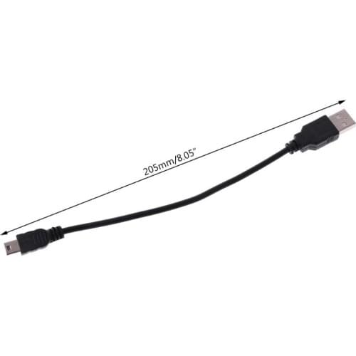 New USB Short 2.0 A Male to Mini 5 Pin B Data Charging Cable Cord Adapter