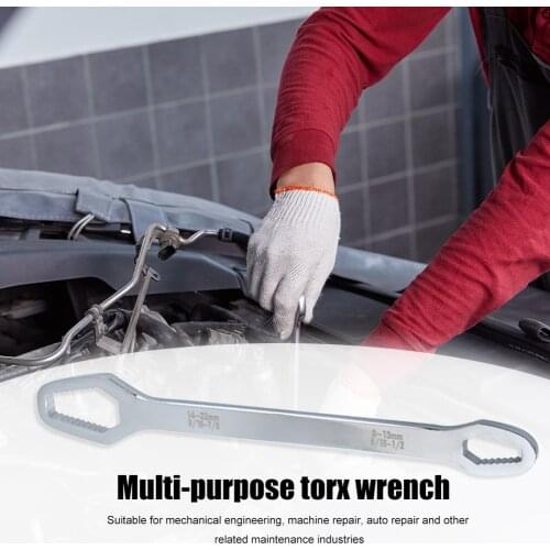 Double-Head Key Multifunction Screw Nuts Wrenches Repair Hand Tools Car Bicycle Ratchet Wrench Universal Spanner 8-22mm Dropship