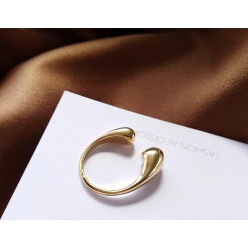 Simply Design Open Ring Hot Selling Popular Metal Alloy Golden Plating Finger Ring For Women Girl Party Wedding Gifts
