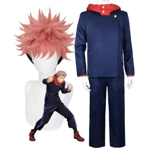 Anime Jujutsu Kaisen Itadori Yuji Top Pants Set School Uniform Cosplay Costumes