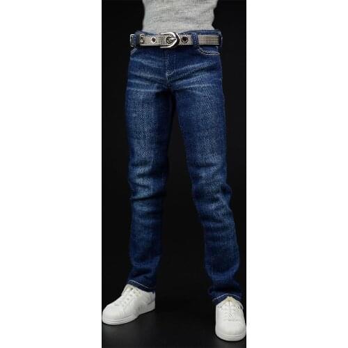 1/6 Fashion Male Pants Trousers Casual Jeans & Belt Clothing Accessories fit For 12'' Action Figure Body