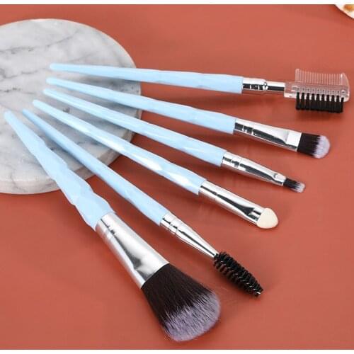 Beauty tools wholesale makeup brush set 6 sets beginner trendy portable soft blush brush eye shadow brush
