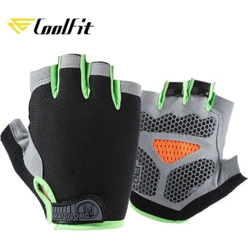 CoolFit New Cycling Anti-slip Anti-sweat Men Women Half Finger Gloves Breathable Anti-shock Sports Gloves Bike Bicycle Glove