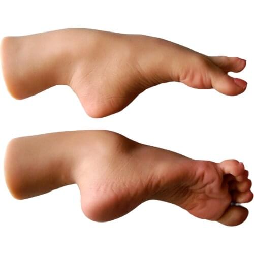 1 Pair Full Size Miss foot New Real Silicone Sex Doll Skeleton Realistic Anime Sexy Love toes Vagina Adult Life Male Toys