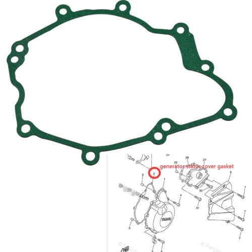 Motorcycle Engine Crankcase Generator Cover Gasket For Yamaha FZ6R FZR6 FZ6 2005-2017