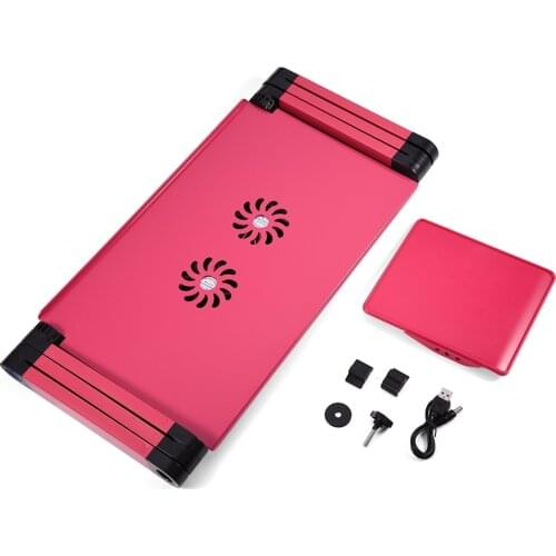 Adjustable Laptop Desk Stand Portable Aluminum Ergonomic Lapdesk For TV Bed Sofa PC Notebook Table Desk Stand With Mouse Pad