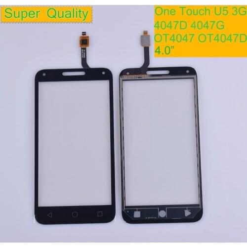 10Pcs/lot Touch Screen for Alcatel One Touch U5 3G 4047D 4047G 4047 OT4047 OT4047D Touch Digitizer Panel Front Glass Lens Sensor