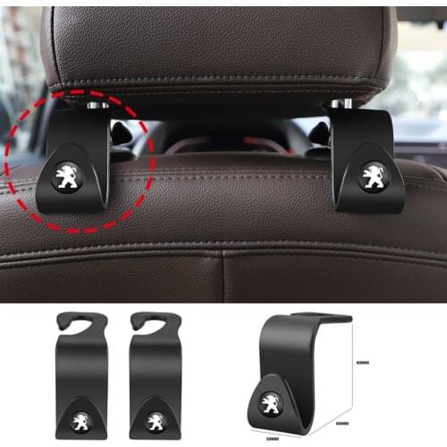 2Pcs Universal ABS Car Styling Seat Back Hook For Peugeot 106 107 108 205 206 207 208 208GT 301 306 307 405 406 3008 4008 5008
