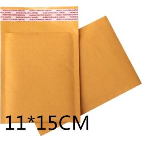 Packaging 11*15CM Mailing Bags Yellow Kraft Bubble Mailer International Transportation Post Bubble Packing Bag