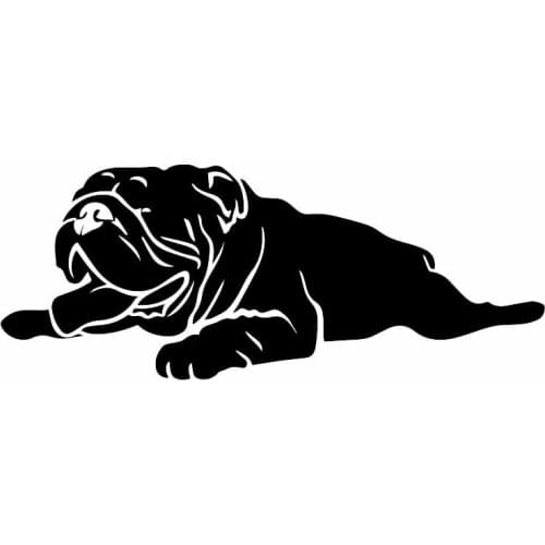 JuYouHui Exterior Accessories Decal Creative Plastic Car Stickers British Bulldog Pet Animal Car Sticker KK Decorative