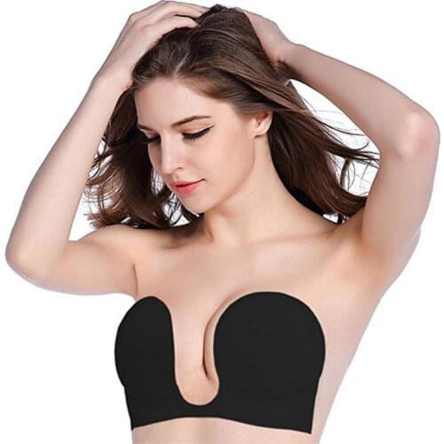 Yoli Invisible Bras for Women Push Up Strapless Self Adhesive Silicone Bra
