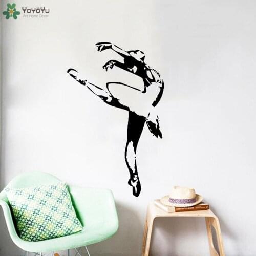 YOYOYU Wall Decal Ballet Dancer Modern Art Vinyl Wall Sticker Window Decor Ballerina Girls Bedroom Decoration Adhesive DIY CT790