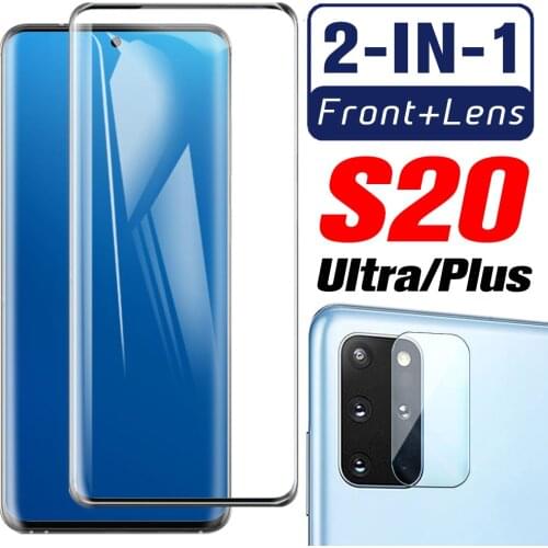 Protective glass for samsung galaxy s20 ultra Plus tempered glas with camera lens 2 in 1 screen protector s 20 glasses film 3d