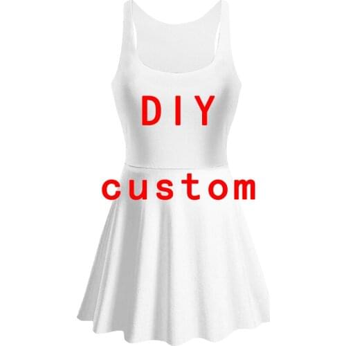 3D Print DIY Custom women Summer womens clothing tank top dress sleeveless dress Quality quality Dropshipping 3d dress