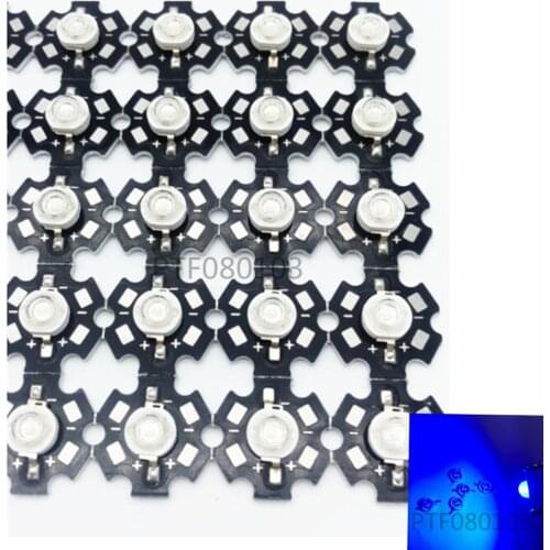 10pcs 3W 45mil Chip Royal Blue 445nm~460nm LED bead diodes plant grow light lamp parts