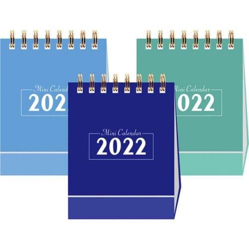 2021-2022 Simple Desk Coil Calendar Daily Scheduler Table Planner Yearly Agenda Organizer Decoration Stationery School Supplies
