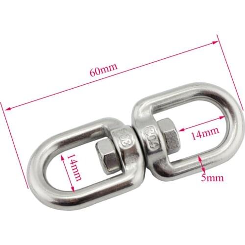 5mm 10 pcs per lot 316 Stainless steel Chain swivel eye and eye type