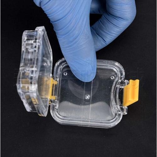 70 Pieces/ lot High Quality Dental Tooth Box with Film Denture Storage Box Membrane Teeth Container Holder Case