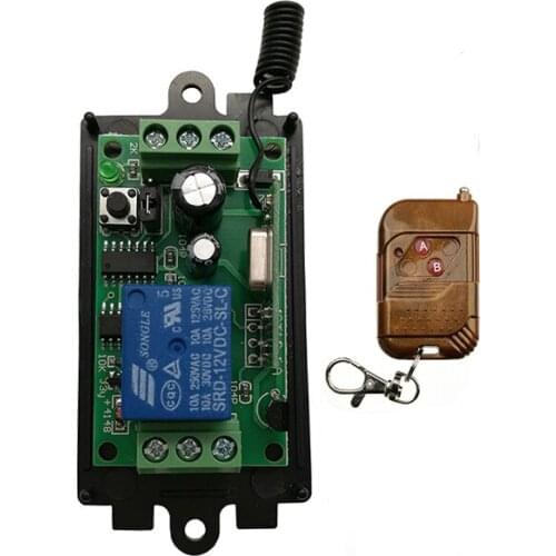 DC 9V 12V 24V 1 CH 1CH Wireless Remote Control System transmitter+receiver universal gate remote control/radio receiver /lamp