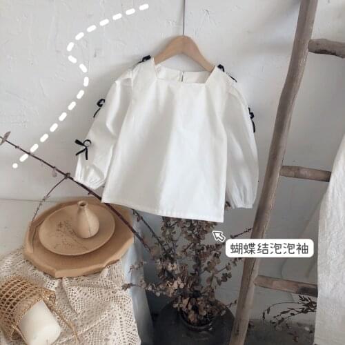 2021 Spring Autumn Girls Fashon Blouse Baby Kids Children Long Sleeve Shirt