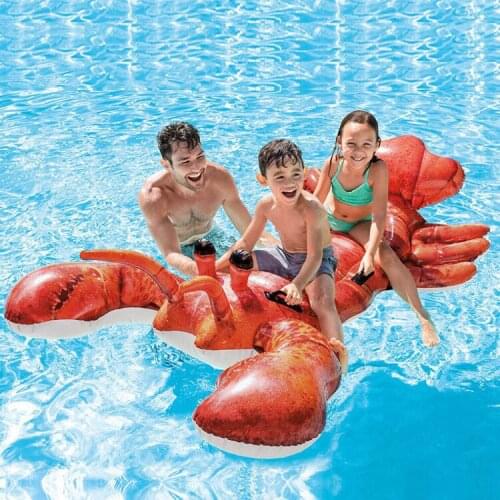 Large Lobster Ride Inflatable Water Supplies Water Toys Floating Ring Childrens Floating Row Mount Swimming Pool Floating Row