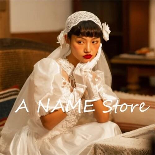 Cathedral Long Bridal Veils Wedding Accessories Vintage Juliet Cap Flowers Lace Tulle Veil for Brides Voile de mariee retro