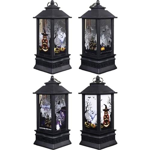 Halloween Lantern Hanging LED Flameless LED Candle Night Lights for Home Party Living Room