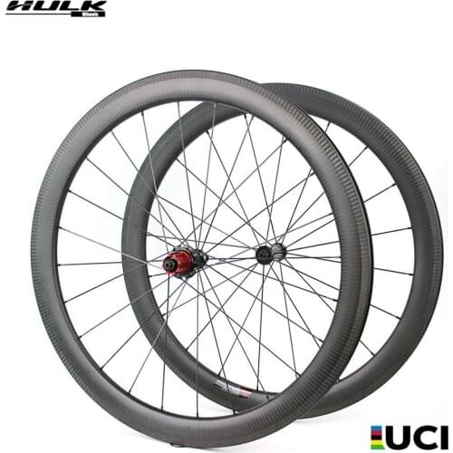 HULKWHEELS Chosen Straight Pull Hub 700c Road Bike Carbon Wheel Clincher Tubeless Wheelset 338 50mm depth bicicleta de ruta