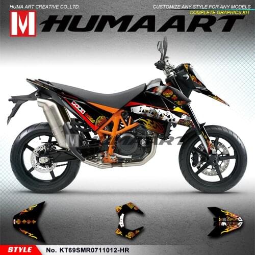 HUMAART Supermoto Decals Stickers Full Vinyl Wrap Kit for SM SMR 690 2007 2008 2009 2010 2011