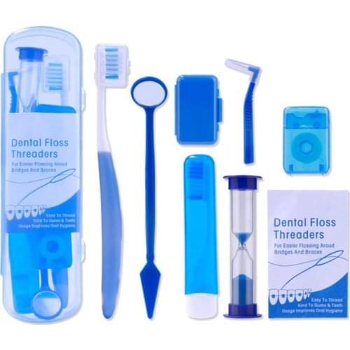 Orthodontic Supplies Set Orthodontic Toothbrush Dental Floss Dental Floss Orthodontic Wax Sand Timer Kit Oral Hygiene Whitening