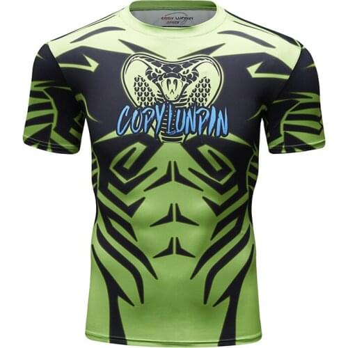 2021 Summer New Men Digital Sublimation Printed Sport Shirts Mens Breathable Running Fitness Short Sleeve Tight Jerseys