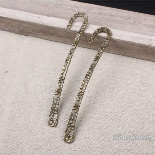 Wholesale 4 pcs quality Antique bronze Bookmarks Pendant Zinc Alloy Metal DIY Bracelet Necklace Jewelry Accessories