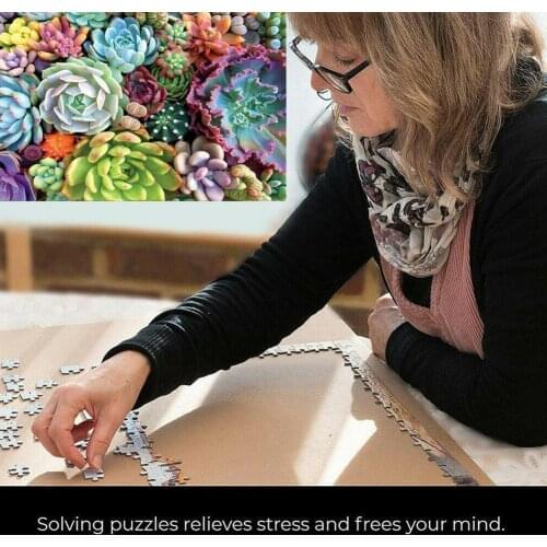 Jigsaw Puzzle Succulent Plants 1000 Pieces Puzzle Mini Assembly Puzzle Toys Toy Educational For Adults Children Paper Games U7Z5