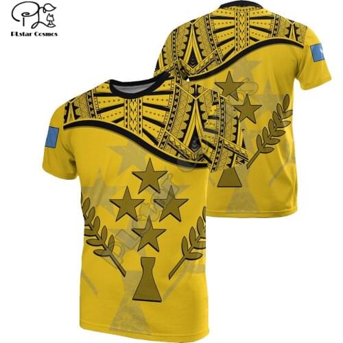 PLstar Cosmos 2021 Kosrae Polynesian Fashion Men/Women Hibiscus T-Shirts 3D Print Summer Short Sleeve Tee Colorful Tops Style-6