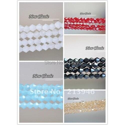 4MM 1050Pcs/Lot Bicone Crystal Glass Bead Spacers Loose Beads Jewelry Accessories Findings