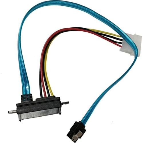 SATA III 6Gbps Data with Molex 4-pin LP4 to SATA 22-pin (7+15) Data and Power Combo Cable, sata data and power combo cable