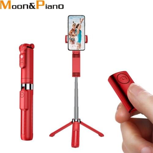 Tripod Monopod Selfie Stick Mini Foldable Wireless Bluetooth Self Stick For Android Smart Mobile Phone With Remote Control