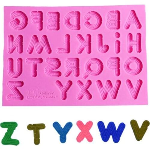 Sugarcraft 1 piece Capital/Letter silicone mold fondant mold cake decorating tools chocolate gumpaste mold