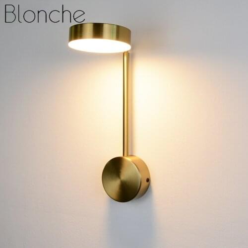 Modern Wall Lights 9W with Switch Led Wall Lamps Gold Wall Lamps Livingroom Indoor Lighting Bedside for Bedroom Wall Sconce
