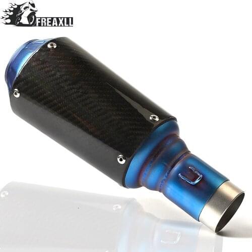 Universal 36- 51MM Motorcycle Exhaust Pipe With Muffler Moto Bike Pot Escape For Suzuki SV 650 Kawasaki Ninja 636 300 Z 800 BMW