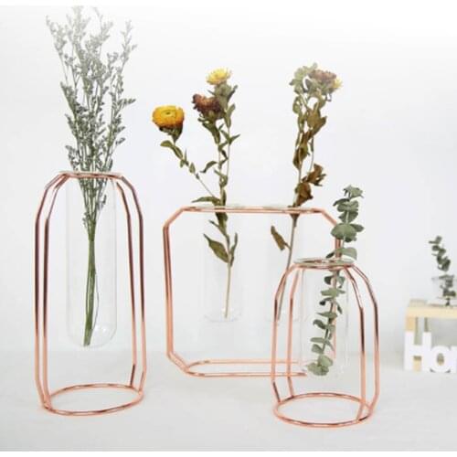 Vase Home Party Decoration Vase Vintage Style Minimalist Abstract Iron Vase Dried Flower Vase Racks Nordic Flower Ornaments New