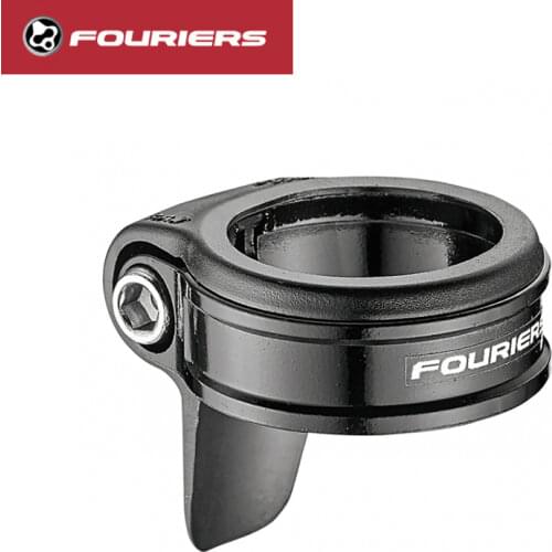 1pcs Fouriers SCL-S005 CNC Alloy MTB Road Bicycle Waterproof Dust Proof Super Light Seatpost Clamp with Rubber Fixed 31.8/34.9mm