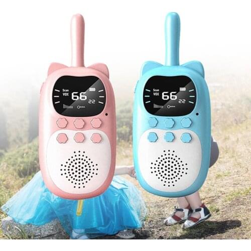 2Pcs Children Walkie-Talkie Handheld Wireless Call Phone Usb Charging Parent-Child Interactive Toy 3km Sound Transmission