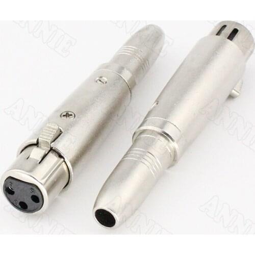 30pcs/lot K3P 3 Pin K6.5 XLR Female Socket Audio Converter 3 Pole Conversion Jack