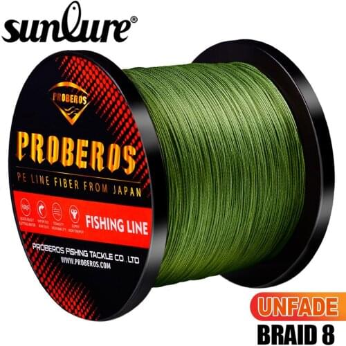 8-Weaves Sunlure Fishing Line 300M 500M 1000M 2000M 8 Strands 0.28mm-1mm Yarn Line 40LB-300LB Fish Line Braided Line